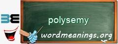 WordMeaning blackboard for polysemy